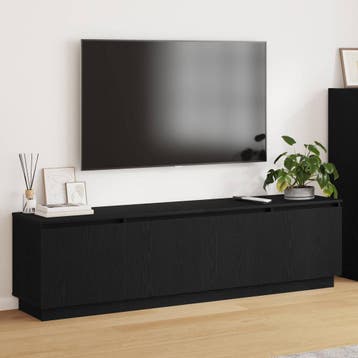 vidaXL TV Kast 180 x 38 x 49 cm Zwart Eiken Bewerkt hout, Verzenden