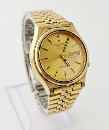 Seiko - Seiko 5 Automatic Gold Sunburst Dial 7009-3170 -
