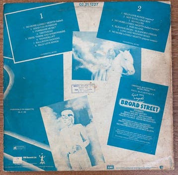 Paul McCartney - Give My Regards To Broad Street – Rare Peru