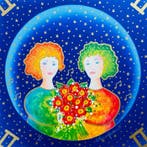Valerie Hermant (XXème) - Gémeaux - Lithographie originale
