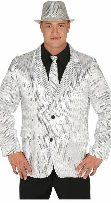 Zilveren Blazer Heren Pailletten, Verzenden, Nieuw
