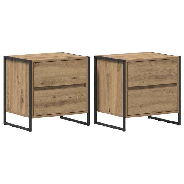 Nachtkastjes Eiken (2st) | 34% korting | Retour deal, Maison & Meubles, Chambre à coucher | Tables de chevet, Envoi