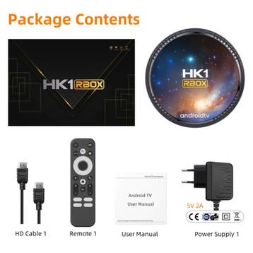 HK1 RBOX TV Box - Mediaspeler Android Kodi 4K - 2GB RAM -, TV, Hi-fi & Vidéo, Accessoires de télévision, Verzenden