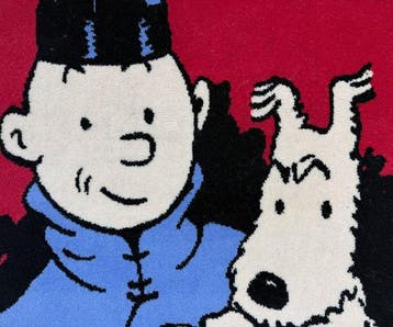 Hergé - 1 Tapis - Tintin - Tapis Lotus bleu Axis - 1990