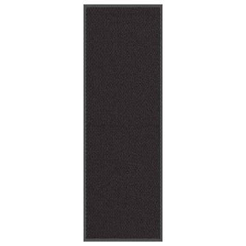vidaXL Deurmat 60x180 cm zwart, Verzenden, Nieuw