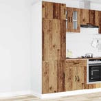 vidaXL Keukenkast Kalmar bewerkt hout oud houtkleurig, Verzenden, Nieuw