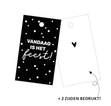 10x Cadeaulabel  Vandaag is het feest (Per 10 Stuks), Diversen, Verzenden, Nieuw