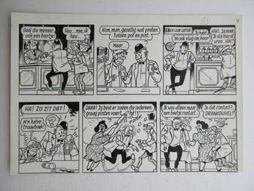 Paul Geerts - 1 Original page - Suske en Wiske - De vlijtige