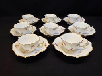Meissen - Koffieservies voor 8 (16) - Mokka-/Espressoservice