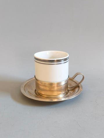 Tasse et soucoupe (2) - Argent 800