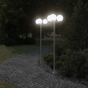 vidaXL Vloerlamp voor buiten 2 st 215 cm roestvrij staal, Verzenden, Nieuw