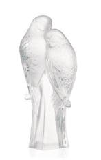 Lalique - Figure - Deux perruches - Cristal