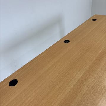 Wingbureau 200x100/80 cm, beuken - grijs, Gebruikt