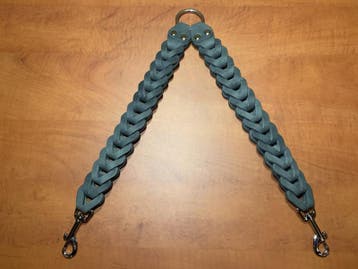 Leren duo honden riem Grey, Ophalen of Verzenden, Nieuw
