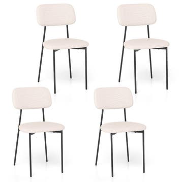 2dekans | Coast Eetkamerstoelen set van 4 - linnen bekleding, Auto diversen, Ophalen of Verzenden
