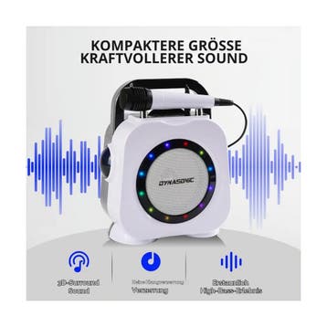 DYNASONISCH accu Bluetooth-luidspreker met LED-lampjes. D..., Ophalen of Verzenden, Nieuw