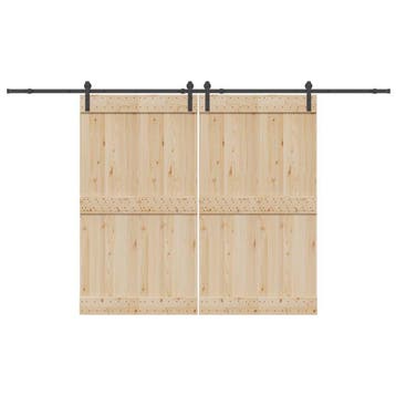 vidaXL Doos met onderdelen voor schuifdeur 366 cm staal, Doe-het-zelf en Bouw, Verzenden, Nieuw