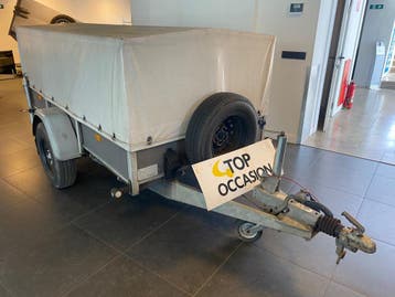 Bak aanhangwagen Hapert remork 250x130 1350KG + 2x huif, Gebruikt