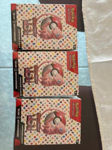 Pokémon - 4 Box - Promo—bundle 6 bustine 151 ita x 3+ Etb, Nieuw