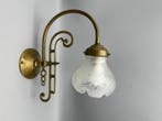 Wandlamp - Glas, Messing - Authentieke wandlamp