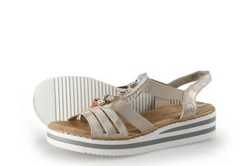Rieker Sandalen in maat 38 Beige, Verzenden, Beige, Sandalen of Muiltjes, Zo goed als nieuw