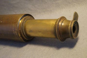 Maritieme telescoop - Large three draw brass leather bound