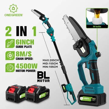 Elektrische Kettingzaag 205CM Oplaadbare Tuinieren Power Too, Verzenden, Nieuw