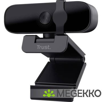 Trust Tanor Full HD USB Webcam Zwart, Informatique & Logiciels, Webcams, Verzenden