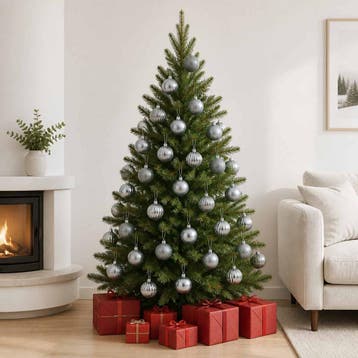 vidaXL Kerstballenset 75 st Grijs 6 cm Polystyreen, Verzenden, Nieuw
