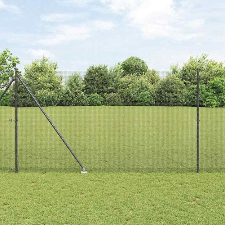 vidaXL Gelast Draadhek met Spikes 10 x 1,6 m PVC-gecoate, Tuin en Terras, Tuinhekken en Hekwerk, Nieuw, Verzenden