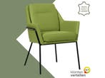 Leren eetkamerstoel Mix - Toledo Lime (felgroen) - Poten, Huis en Inrichting, Stoelen, Overige kleuren, Bohemian, Industrieel, Modern, Scandinavisch