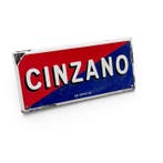 Bord émaillé « Cinzano / En Vente Ici » - Enseigne