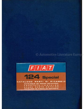 1972 FIAT 124 SPECIAL ONDERDELENHANDBOEK