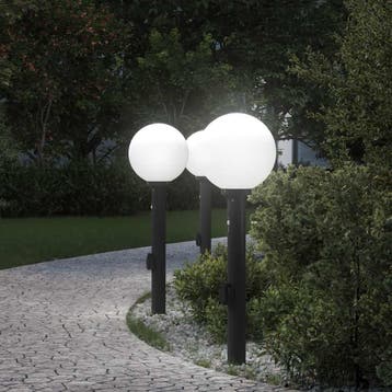 vidaXL Bolderverlichting met sensor en stopcontact 3 stuks, Verzenden