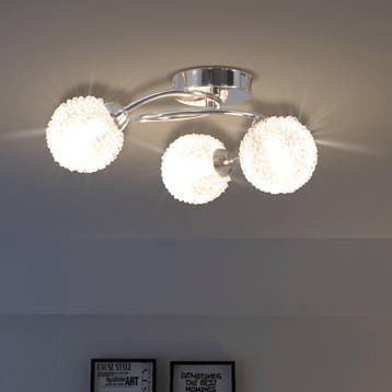 vidaXL Plafondlamp met 3 LED-lampen G9 120 W, Verzenden