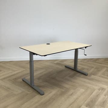 Eromes slingerbureau, 140x80 cm, Ahorn - grijs, Gebruikt