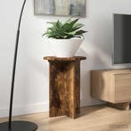 vidaXL Plantenstand 2 pcs Gerookt eiken Ø29,5 x 40 cm, Verzenden, Nieuw