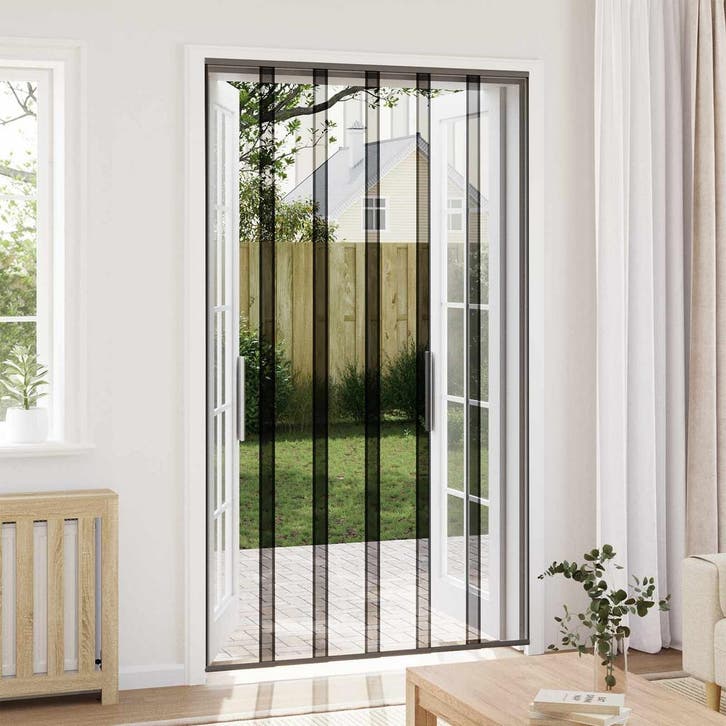 vidaXL Insectendeur met gaasgordijn Zwart polyester, Bricolage & Construction, Fenêtres & Moustiquaires, Envoi