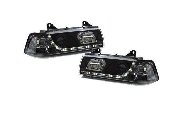 Xenon Look Koplampen met Devil Eyes voor BMW 3 Serie E36, Auto diversen, Tuning en Styling, Ophalen of Verzenden