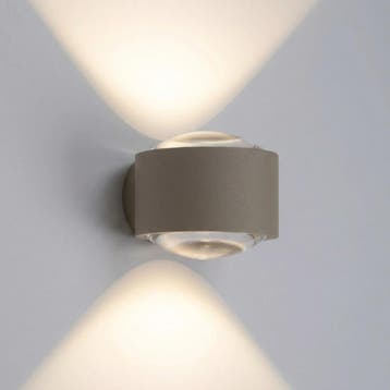 Wandlampen Scope Up en Down Muurlamp Champagne, Verzenden, Nieuw