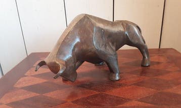 P. Chenet - Figuur - Stier - 23 cm - Brons, Antiquités & Art