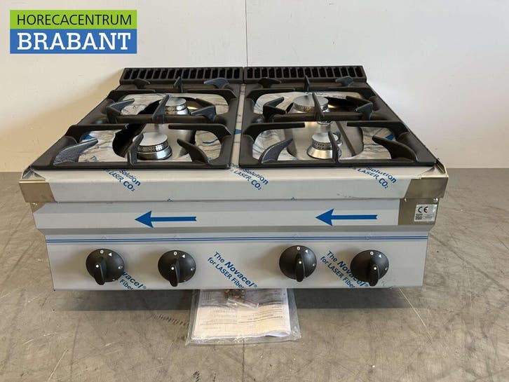 RVS Olis Opzet 4 pits Fornuis Gasfornuis Kookplaat 80 cm, Articles professionnels, Horeca | Équipement de cuisine, Enlèvement ou Envoi