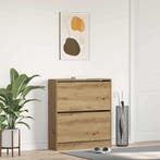 vidaXL Schoenenkast Rook Eiken 80 x 21 x 87,5 cm Bewerkt, Verzenden, Nieuw