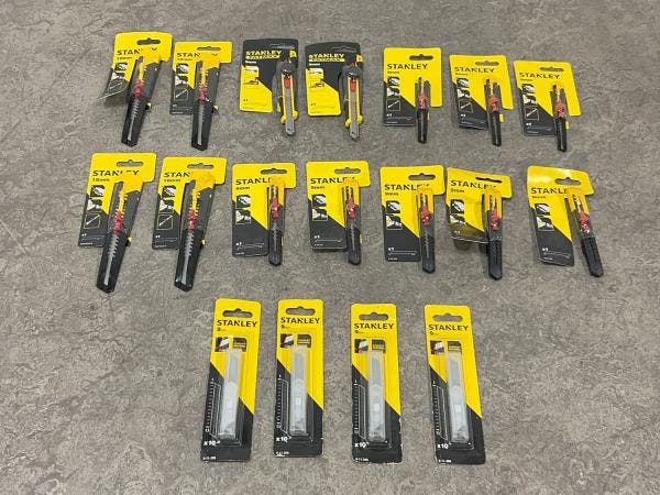 Veiling - Stanley messen set 18-delig, Doe-het-zelf en Bouw, Gereedschap | Handgereedschap, Nieuw