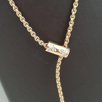 Fope - Collier - Aria Y - 18 carats Or rose - 0.11ct. tw., Nieuw
