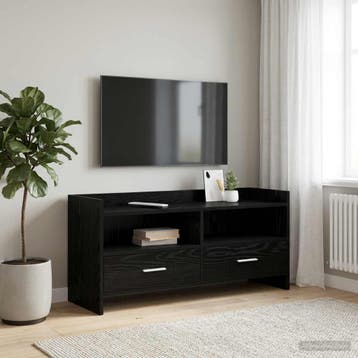 vidaXL TV Kast 100 x 33 x 47 cm Zwart eiken Bewerkt hout, Verzenden, Nieuw