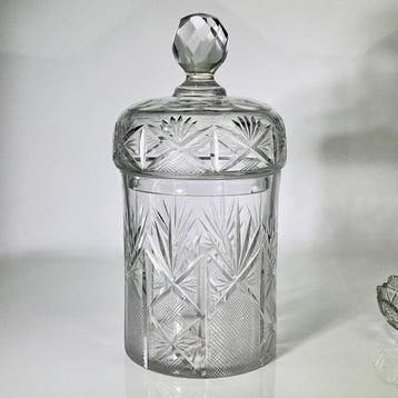 Boîte (2) - Cristal taillé à la main - Coupe éventail et