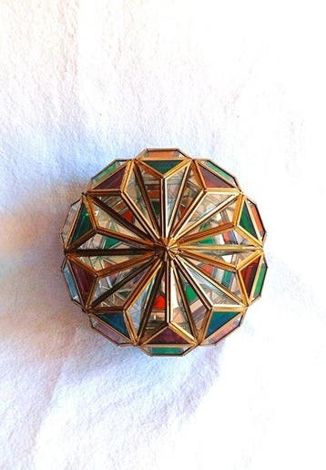 Plafondlamp - Glas-in-lood - Kaleidoscopische plafondlamp, Antiek en Kunst