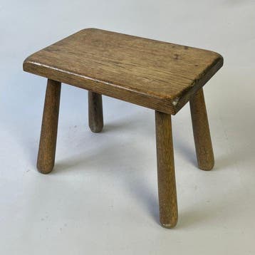 Bijzettafel - Vintage Eiken houten Bijzettafel of