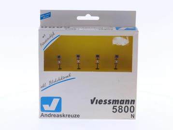 Schaal N Viessmann 5800 andreaskruizen, 4 st. inc. knippe..., Ophalen of Verzenden, Rails